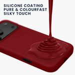 Laptop, Telefoane si Tablete - Telefoane mobile si accesorii - Accesorii Telefoane - Huse telefoane - Husa Kwmobile pentru iPhone 17 Pro, anti-alunecare, silicon, rosu rubarba - Infinity.ro