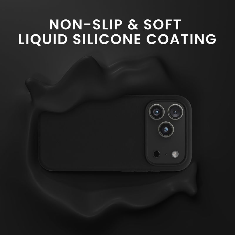 Laptop, Telefoane si Tablete - Telefoane mobile si accesorii - Accesorii Telefoane - Huse telefoane - Husa Kwmobile pentru iPhone 17 Pro, anti-alunecare, sticla temperata, negru - Infinity.ro