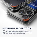 Laptop, Telefoane si Tablete - Telefoane mobile si accesorii - Accesorii Telefoane - Huse telefoane - Husa Kwmobile pentru iPhone 17 Pro, buzunar card, TPU, transparent - Infinity.ro