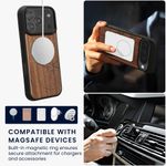 Laptop, Telefoane si Tablete - Telefoane mobile si accesorii - Accesorii Telefoane - Huse telefoane - Husa Kwmobile pentru iPhone 17 Pro, compatibilitate MagSafe, lemn, TPU, maro - Infinity.ro