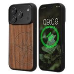 Laptop, Telefoane si Tablete - Telefoane mobile si accesorii - Accesorii Telefoane - Huse telefoane - Husa Kwmobile pentru iPhone 17 Pro, compatibilitate MagSafe, lemn, TPU, maro - Infinity.ro