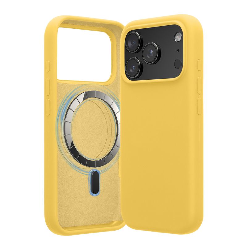 Laptop, Telefoane si Tablete - Telefoane mobile si accesorii - Accesorii Telefoane - Huse telefoane - Husa Kwmobile pentru iPhone 17 Pro, compatibilitate MagSafe, silicon, galben - Infinity.ro