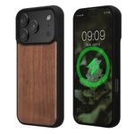 Laptop, Telefoane si Tablete - Telefoane mobile si accesorii - Accesorii Telefoane - Huse telefoane - Husa Kwmobile pentru iPhone 17 Pro, compatibilitate MagSafe, protectie la socuri, lemn, TPU, maro - Infinity.ro