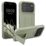 Laptop, Telefoane si Tablete - Telefoane mobile si accesorii - Accesorii Telefoane - Huse telefoane - Husa Kwmobile pentru iPhone 17 Pro, functie stand, silicon, verde - Infinity.ro