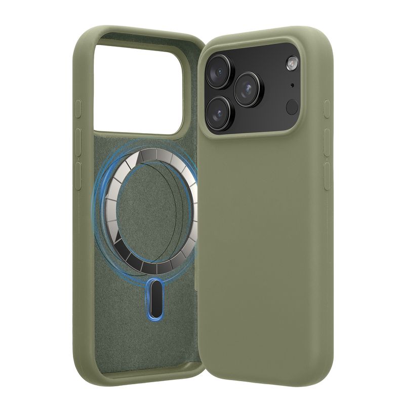 Laptop, Telefoane si Tablete - Telefoane mobile si accesorii - Accesorii Telefoane - Huse telefoane - Husa Kwmobile pentru iPhone 17 Pro, compatibilitate MagSafe, silicon, verde - Infinity.ro