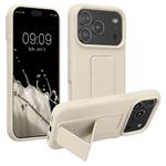 Laptop, Telefoane si Tablete - Telefoane mobile si accesorii - Accesorii Telefoane - Huse telefoane - Husa Kwmobile pentru iPhone 17 Pro, functie stand, silicon, bej - Infinity.ro
