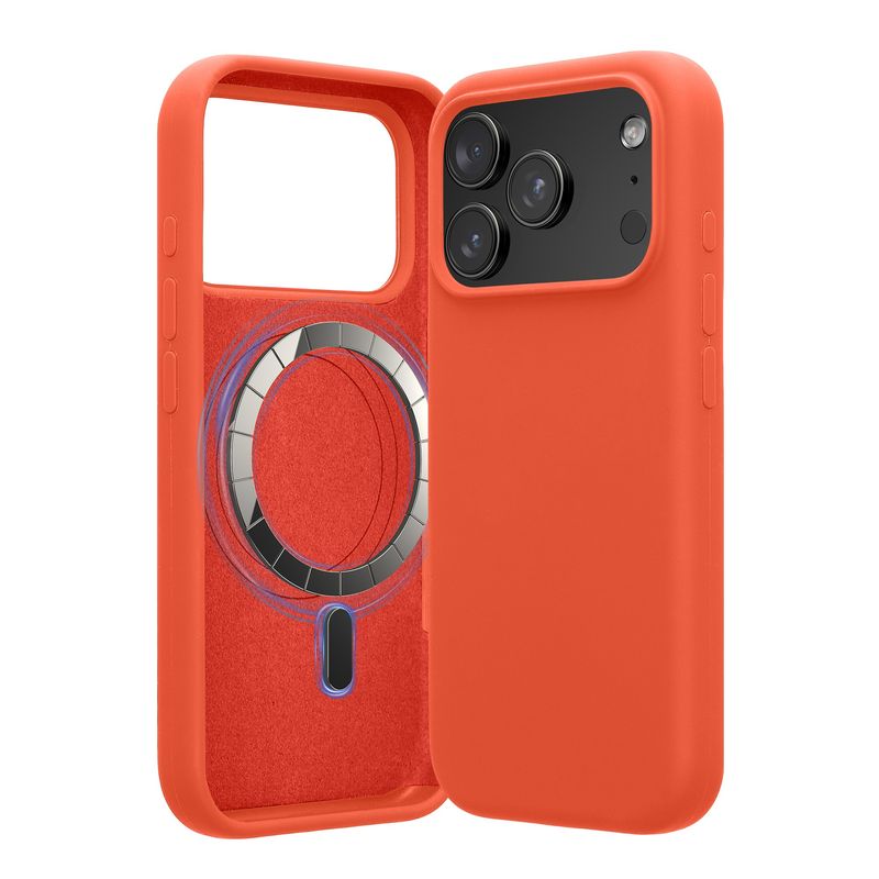 Laptop, Telefoane si Tablete - Telefoane mobile si accesorii - Accesorii Telefoane - Huse telefoane - Husa Kwmobile pentru iPhone 17 Pro, compatibilitate MagSafe, silicon, roz - Infinity.ro