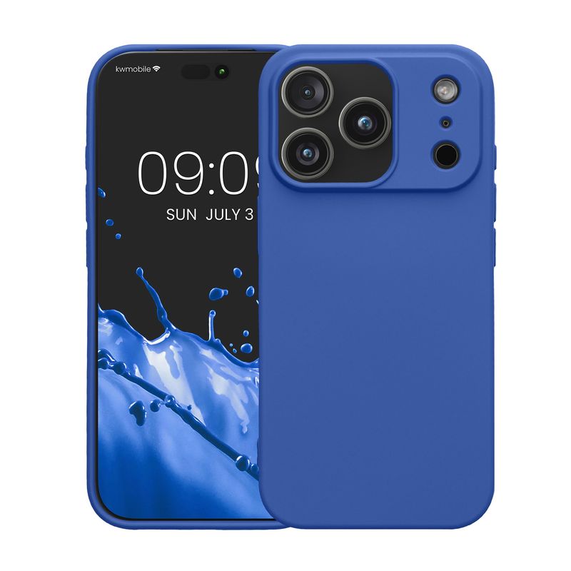 Laptop, Telefoane si Tablete - Telefoane mobile si accesorii - Accesorii Telefoane - Huse telefoane - Husa Kwmobile pentru iPhone 17 Pro, protectie la socuri, silicon, albastru - Infinity.ro