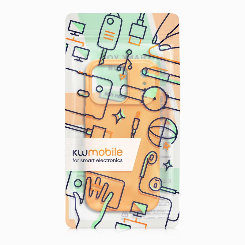 Laptop, Telefoane si Tablete - Telefoane mobile si accesorii - Accesorii Telefoane - Huse telefoane - Husa Kwmobile pentru iPhone 17 Pro, protectie la socuri, silicon, portocaliu - Infinity.ro