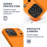 Laptop, Telefoane si Tablete - Telefoane mobile si accesorii - Accesorii Telefoane - Huse telefoane - Husa Kwmobile pentru iPhone 17 Pro, protectie la socuri, silicon, portocaliu - Infinity.ro