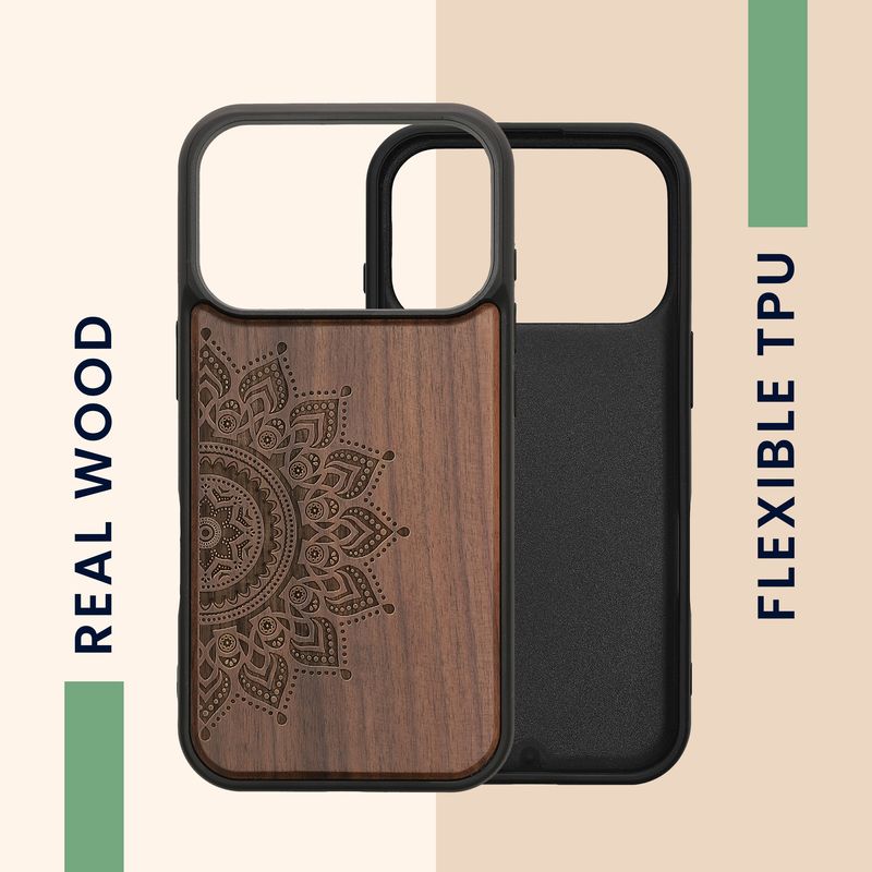 Laptop, Telefoane si Tablete - Telefoane mobile si accesorii - Accesorii Telefoane - Huse telefoane - Husa Kwmobile pentru iPhone 17 Pro, protectie la socuri, protectie la zgarieturi, lemn, TPU, maro - Infinity.ro