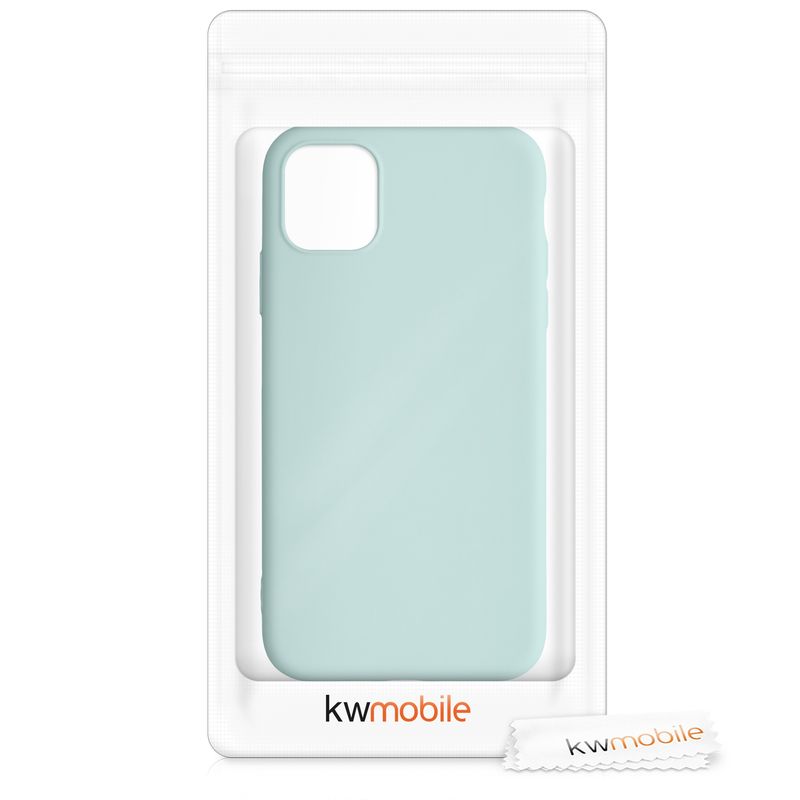 Laptop, Telefoane si Tablete - Telefoane mobile si accesorii - Accesorii Telefoane - Huse telefoane - Husa Kwmobile pentru iPhone 11, protectie la socuri, silicon, verde - Infinity.ro
