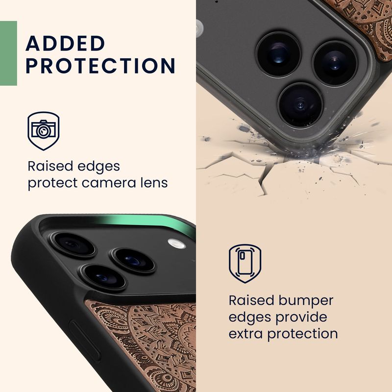 Laptop, Telefoane si Tablete - Telefoane mobile si accesorii - Accesorii Telefoane - Huse telefoane - Husa Kwmobile pentru iPhone 17 Pro, protectie la zgarieturi, lemn, TPU, maro - Infinity.ro