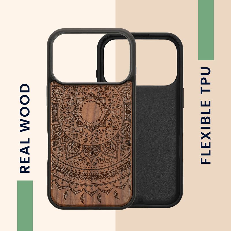 Laptop, Telefoane si Tablete - Telefoane mobile si accesorii - Accesorii Telefoane - Huse telefoane - Husa Kwmobile pentru iPhone 17 Pro, protectie la zgarieturi, lemn, TPU, maro - Infinity.ro