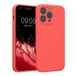 Laptop, Telefoane si Tablete - Telefoane mobile si accesorii - Accesorii Telefoane - Huse telefoane - Husa Kwmobile pentru iPhone 14 Pro Max, anti-alunecare, silicon, coral - Infinity.ro