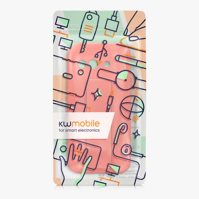 Laptop, Telefoane si Tablete - Telefoane mobile si accesorii - Accesorii Telefoane - Huse telefoane - Husa Kwmobile pentru Google Pixel 9a, functie stand, silicon, coral - Infinity.ro