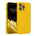 Laptop, Telefoane si Tablete - Telefoane mobile si accesorii - Accesorii Telefoane - Huse telefoane - Husa Kwmobile pentru iPhone 14 Pro Max, anti-alunecare, silicon, galben - Infinity.ro