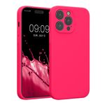 Laptop, Telefoane si Tablete - Telefoane mobile si accesorii - Accesorii Telefoane - Huse telefoane - Husa Kwmobile pentru iPhone 14 Pro Max, anti-alunecare, silicon, roz neon - Infinity.ro