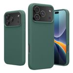 Laptop, Telefoane si Tablete - Telefoane mobile si accesorii - Accesorii Telefoane - Huse telefoane - Husa Kwmobile pentru iPhone 17 Pro, anti-alunecare, silicon, verde padure - Infinity.ro