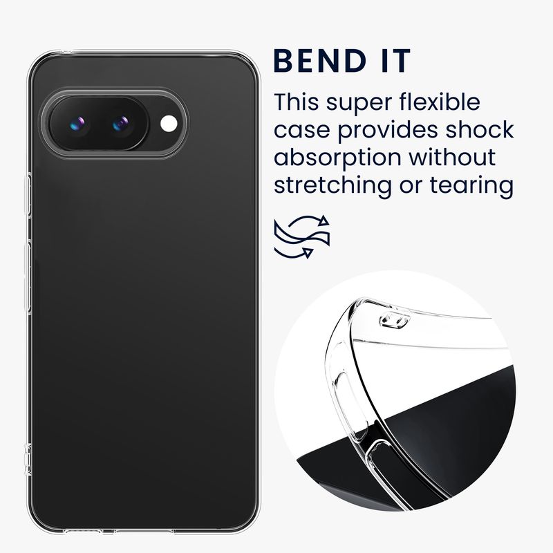 Laptop, Telefoane si Tablete - Telefoane mobile si accesorii - Accesorii Telefoane - Huse telefoane - Husa Kwmobile pentru Google Pixel 9a, protectie la socuri, silicon, transparent - Infinity.ro