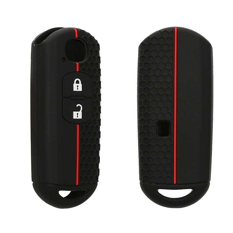 Auto si Moto - Electronice auto - Accesorii electronice auto - Husa pentru cheie auto Kwmobile pentru Mazda 2, 3, 5, 6, anti-alunecare, TPU, negru, rosu - Infinity.ro