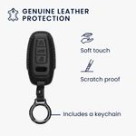 Auto si Moto - Electronice auto - Accesorii electronice auto - Husa pentru cheie auto Kwmobile pentru Audi A6, A7, A8, Q7, anti-alunecare, piele naturala, negru - Infinity.ro