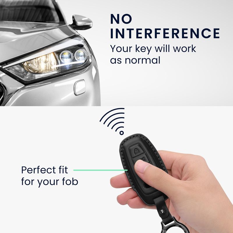 Auto si Moto - Electronice auto - Accesorii electronice auto - Husa pentru cheie auto Kwmobile pentru Audi A6, A7, A8, Q7, anti-alunecare, piele naturala, negru - Infinity.ro