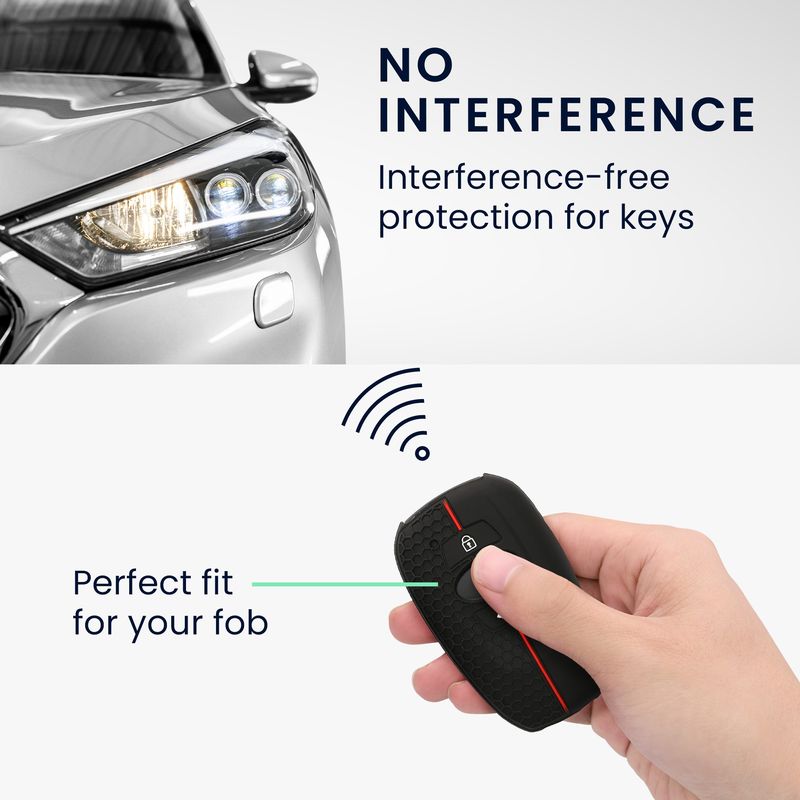 Auto si Moto - Electronice auto - Accesorii electronice auto - Husa pentru cheie auto Kwmobile pentru Subaru Forester, Impreza, Cross, BRZ, anti-alunecare, TPU, negru, rosu - Infinity.ro