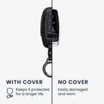 Auto si Moto - Electronice auto - Accesorii electronice auto - Husa pentru cheie auto Kwmobile pentru Audi A6, A7, A8, Q7, anti-alunecare, piele naturala, negru - Infinity.ro