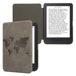 Laptop, Telefoane si Tablete - Ebook reader si accesorii - Accesorii eBook Reader - Husa pentru eBook Reader Kwmobile pentru Kobo Clara BW, Clara Colour, functie Sleep/Wake, piele ecologica, gri - Infinity.ro