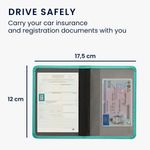 Carti si Birotica - Birotica - Accesorii de birou - Alte accesorii birou - Portdocument auto Kwmobile pentru acte si permis UE, piele ecologica, verde deschis, portabil, antizgarieturi - Infinity.ro