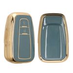 Auto si Moto - Electronice auto - Accesorii electronice auto - Husa pentru cheie auto Kwmobile pentru Toyota RAV4, Prius, Auris, Yaris, anti-alunecare, TPU, negru, albastru - Infinity.ro