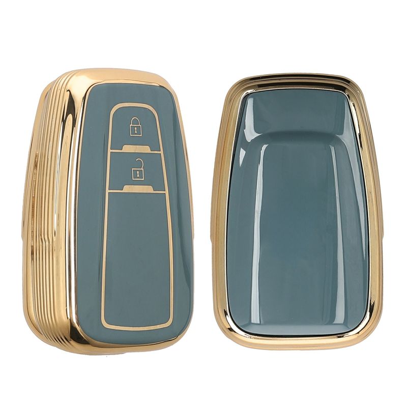 Auto si Moto - Electronice auto - Accesorii electronice auto - Husa pentru cheie auto Kwmobile pentru Toyota RAV4, Prius, Auris, Yaris, anti-alunecare, TPU, negru, albastru - Infinity.ro