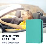 Carti si Birotica - Birotica - Accesorii de birou - Alte accesorii birou - Portdocument auto Kwmobile pentru acte si permis UE, piele ecologica, verde deschis, portabil, antizgarieturi - Infinity.ro