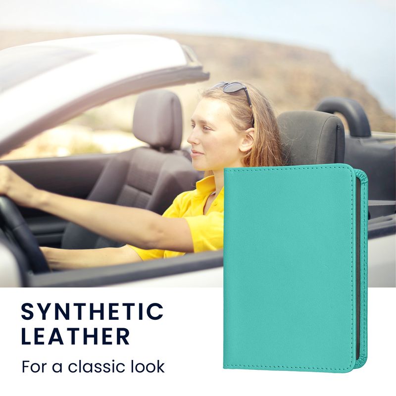 Carti si Birotica - Birotica - Accesorii de birou - Alte accesorii birou - Portdocument auto Kwmobile pentru acte si permis UE, piele ecologica, verde deschis, portabil, antizgarieturi - Infinity.ro