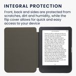 Laptop, Telefoane si Tablete - Ebook reader si accesorii - Accesorii eBook Reader - Husa pentru eBook Reader Kwmobile pentru Kobo Clara BW, Clara Colour, functie Sleep/Wake, piele ecologica, gri - Infinity.ro