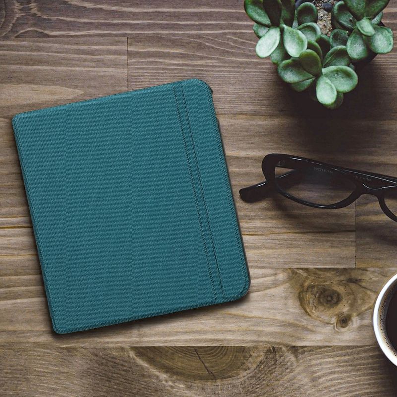 Laptop, Telefoane si Tablete - Ebook reader si accesorii - Accesorii eBook Reader - Husa pentru eBook Reader Kwmobile pentru Kobo Libra Colour, inchidere magnetica, nailon, albastru - Infinity.ro
