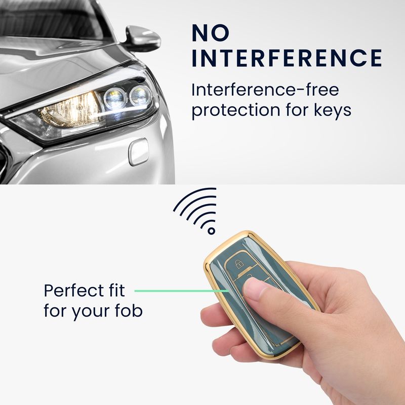 Auto si Moto - Electronice auto - Accesorii electronice auto - Husa pentru cheie auto Kwmobile pentru Toyota RAV4, Prius, Auris, Yaris, anti-alunecare, TPU, negru, albastru - Infinity.ro