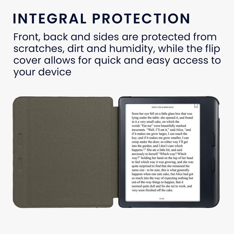 Laptop, Telefoane si Tablete - Ebook reader si accesorii - Accesorii eBook Reader - Husa pentru eBook Reader Kwmobile pentru Kobo Libra Colour, inchidere magnetica, nailon, albastru - Infinity.ro