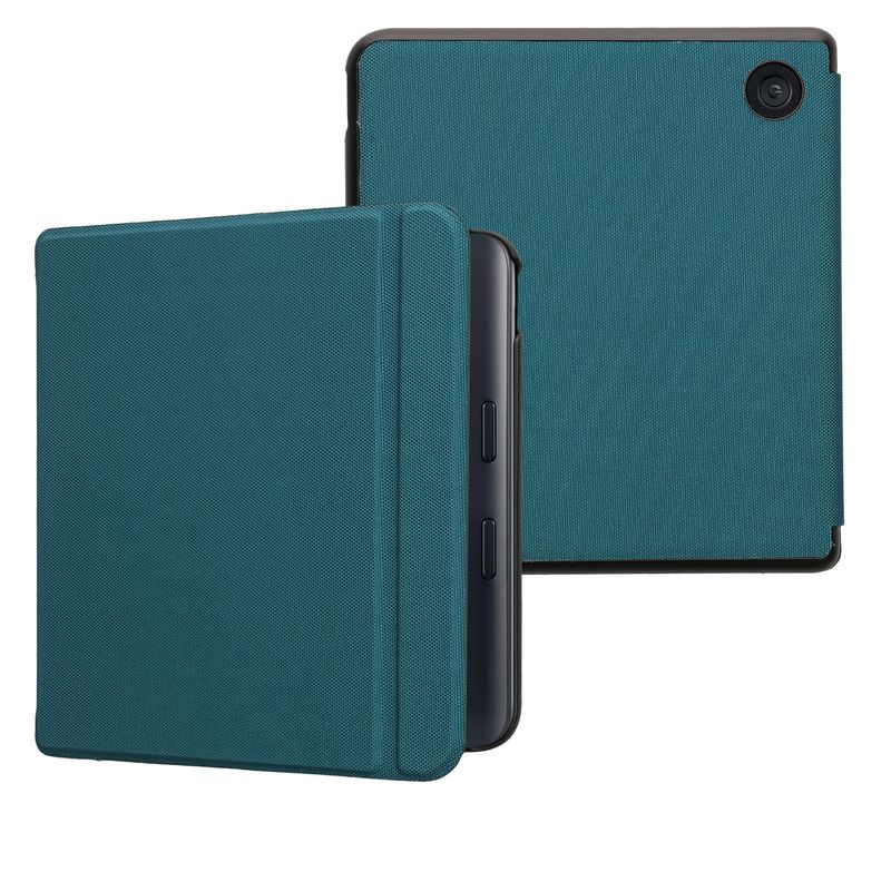 Laptop, Telefoane si Tablete - Ebook reader si accesorii - Accesorii eBook Reader - Husa pentru eBook Reader Kwmobile pentru Kobo Libra Colour, inchidere magnetica, nailon, albastru - Infinity.ro