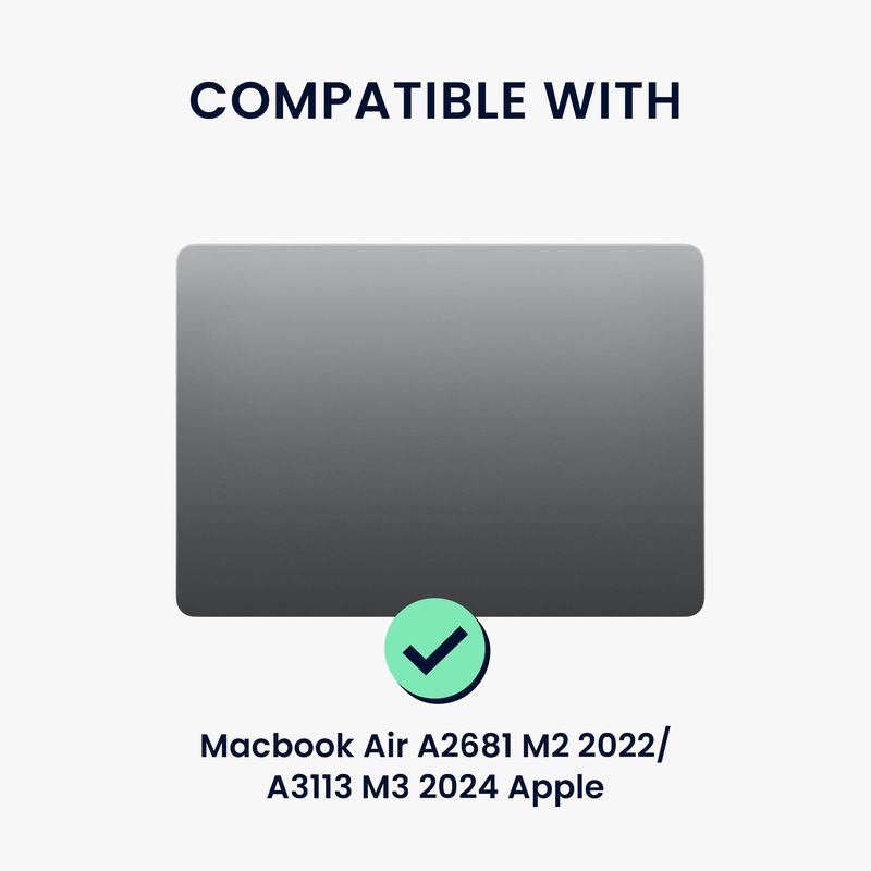 Laptop, Telefoane si Tablete - Laptopuri si accesorii - Piese laptop - Folii protectie si autocolante laptop - Carcasa laptop Kwmobile pentru Apple MacBook Air 13.6 inch A2681/A3113, policarbonat, alb - Infinity.ro