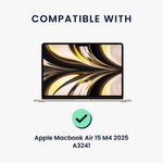 Laptop, Telefoane si Tablete - Laptopuri si accesorii - Piese laptop - Folii protectie si autocolante laptop - Folie de protectie Kwmobile pentru Apple MacBook Air 15.3 M4 2025 (A3241), aplicare usoara, PET, negru - Infinity.ro