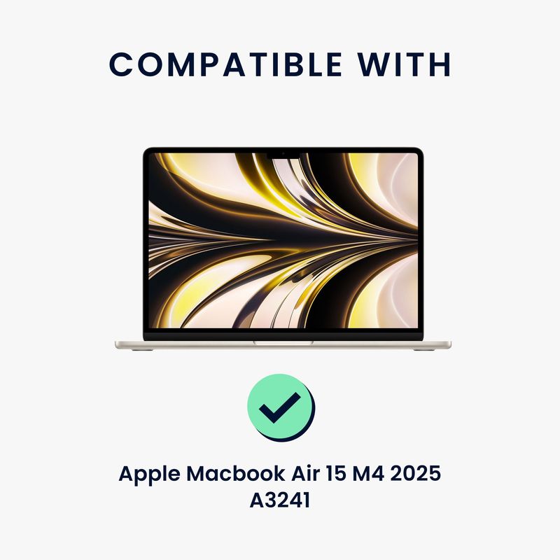 Laptop, Telefoane si Tablete - Laptopuri si accesorii - Piese laptop - Folii protectie si autocolante laptop - Folie de protectie Kwmobile pentru Apple MacBook Air 15.3 M4 2025 (A3241), aplicare usoara, PET, negru - Infinity.ro