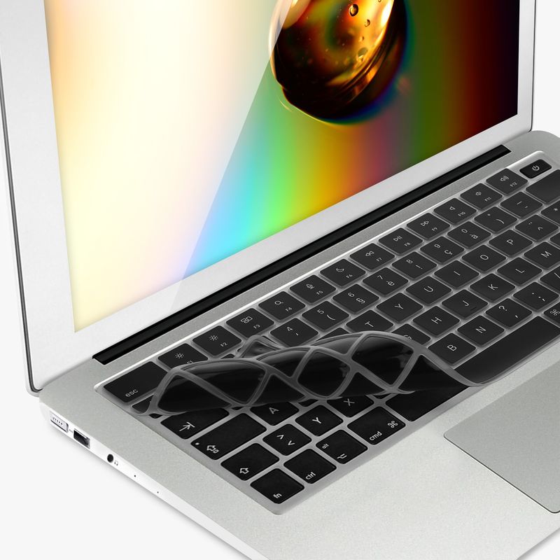 Laptop, Telefoane si Tablete - Laptopuri si accesorii - Piese laptop - Folii protectie si autocolante laptop - Folie tastatura laptop Kwmobile pentru Apple MacBook Air 13.6 M5 2026 (A3449), antizgarieturi, antipraf, silicon, negru - Infinity.ro