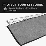 Laptop, Telefoane si Tablete - Laptopuri si accesorii - Piese laptop - Folii protectie si autocolante laptop - Husa tastatura Kwmobile pentru Apple Magic Keyboard, in (panza), gri, anti-alunecare, inchidere cu fermoar - Infinity.ro