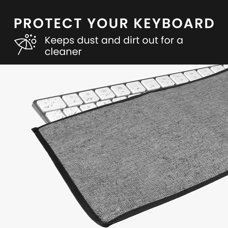 Laptop, Telefoane si Tablete - Laptopuri si accesorii - Piese laptop - Folii protectie si autocolante laptop - Husa tastatura Kwmobile pentru Apple Magic Keyboard, in (panza), gri, anti-alunecare, inchidere cu fermoar - Infinity.ro