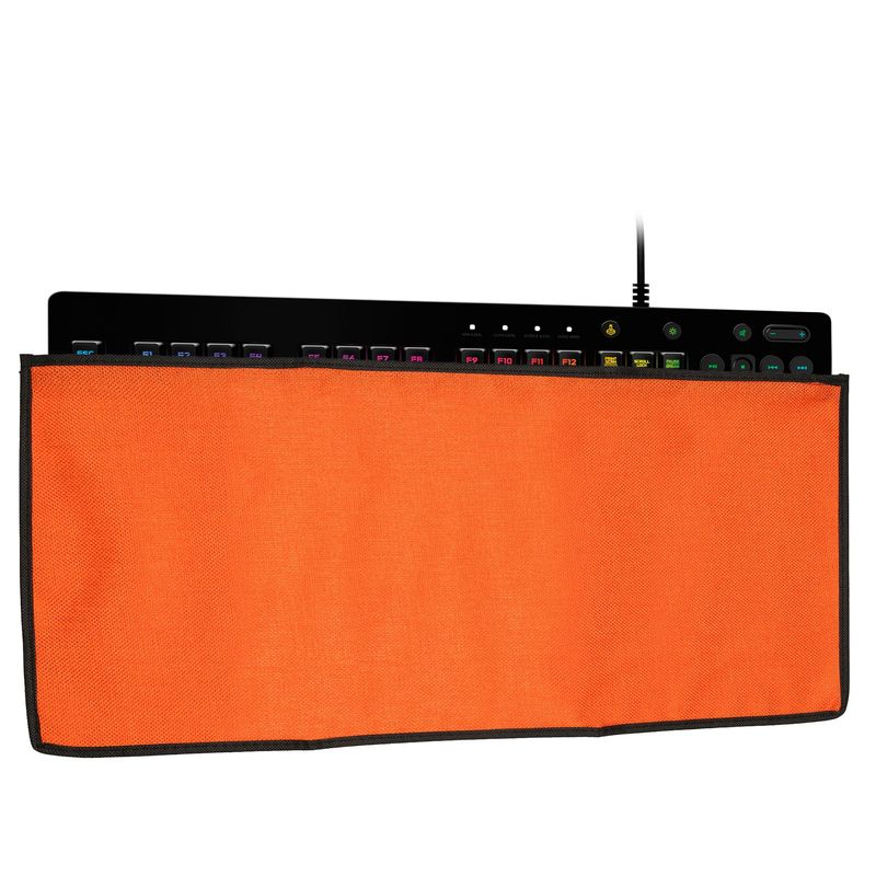 Laptop, Telefoane si Tablete - Laptopuri si accesorii - Piese laptop - Folii protectie si autocolante laptop - Husa tastatura Kwmobile pentru Logitech G213 Prodigy Gaming, in, portocaliu, anti-alunecare, inchidere cu fermoar - Infinity.ro
