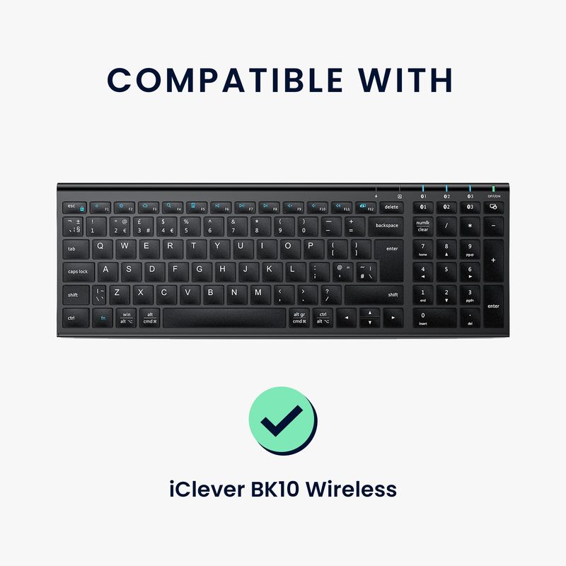 Laptop, Telefoane si Tablete - Laptopuri si accesorii - Piese laptop - Folii protectie si autocolante laptop - Husa tastatura Kwmobile pentru iClever BK10 Wireless, neopren, multicolor, curea de mana, protectie la socuri - Infinity.ro