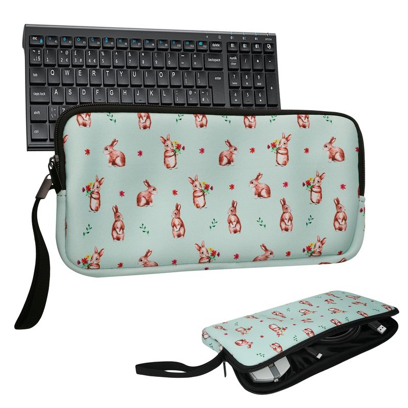 Laptop, Telefoane si Tablete - Laptopuri si accesorii - Piese laptop - Folii protectie si autocolante laptop - Husa tastatura Kwmobile pentru iClever BK10 Wireless, neopren, multicolor, curea de mana, protectie la socuri - Infinity.ro