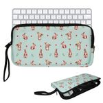 Laptop, Telefoane si Tablete - Laptopuri si accesorii - Piese laptop - Folii protectie si autocolante laptop - Husa tastatura Kwmobile pentru Apple Magic Keyboard, neopren, alb, maro, curea de mana, protectie la socuri - Infinity.ro